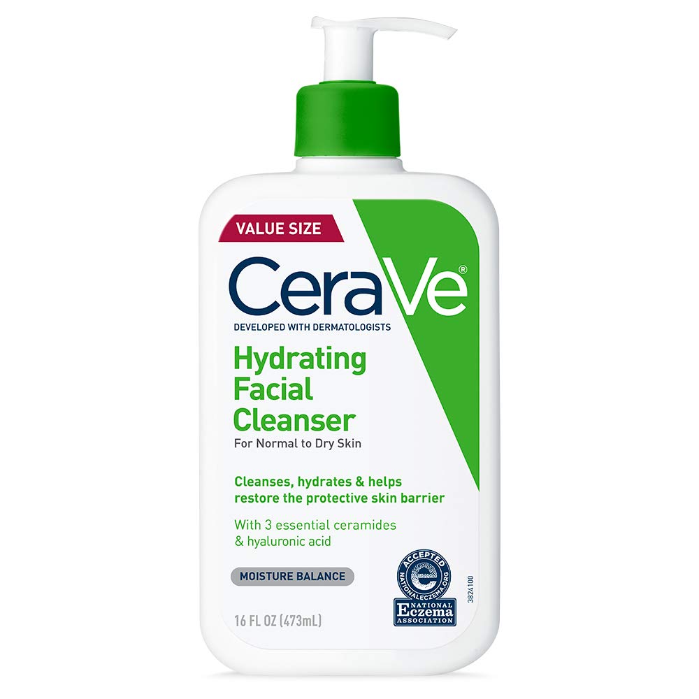 CeraVe Hydrating Facial Cleanser, Moisturizing Face Wash for Dry Skin, Hydrating Cleanser for Normal to Dry Skin