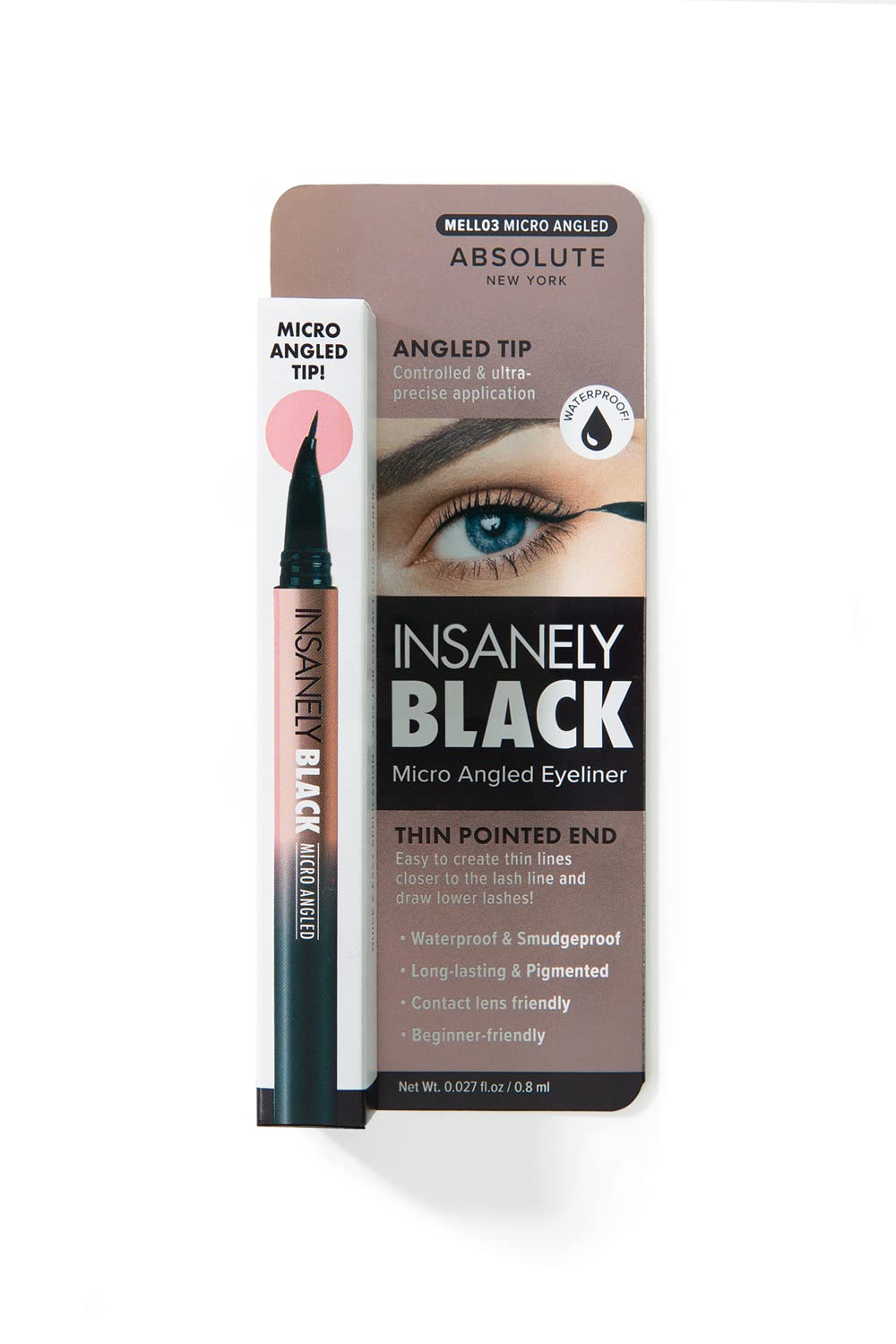 Absolute New York Insanely Black Micro Angled Liquid Eyeliner for Extended Wear and Precise Liner Application
| Absolut