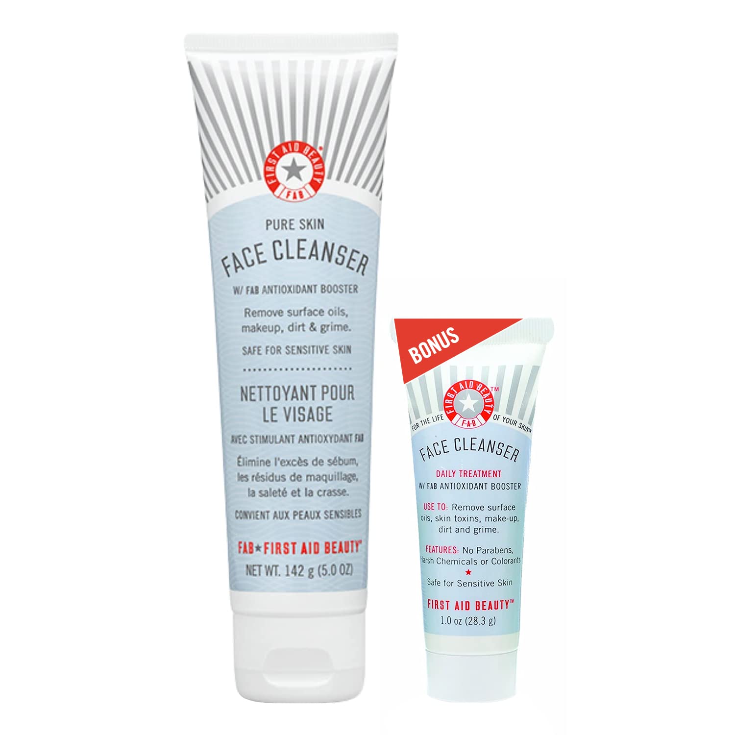 First Aid Beauty Pure Skin Face Cleanser Effectively Removes Makeup Dirt & Impurities, Gentle Cleanser Leaves Skin Soft