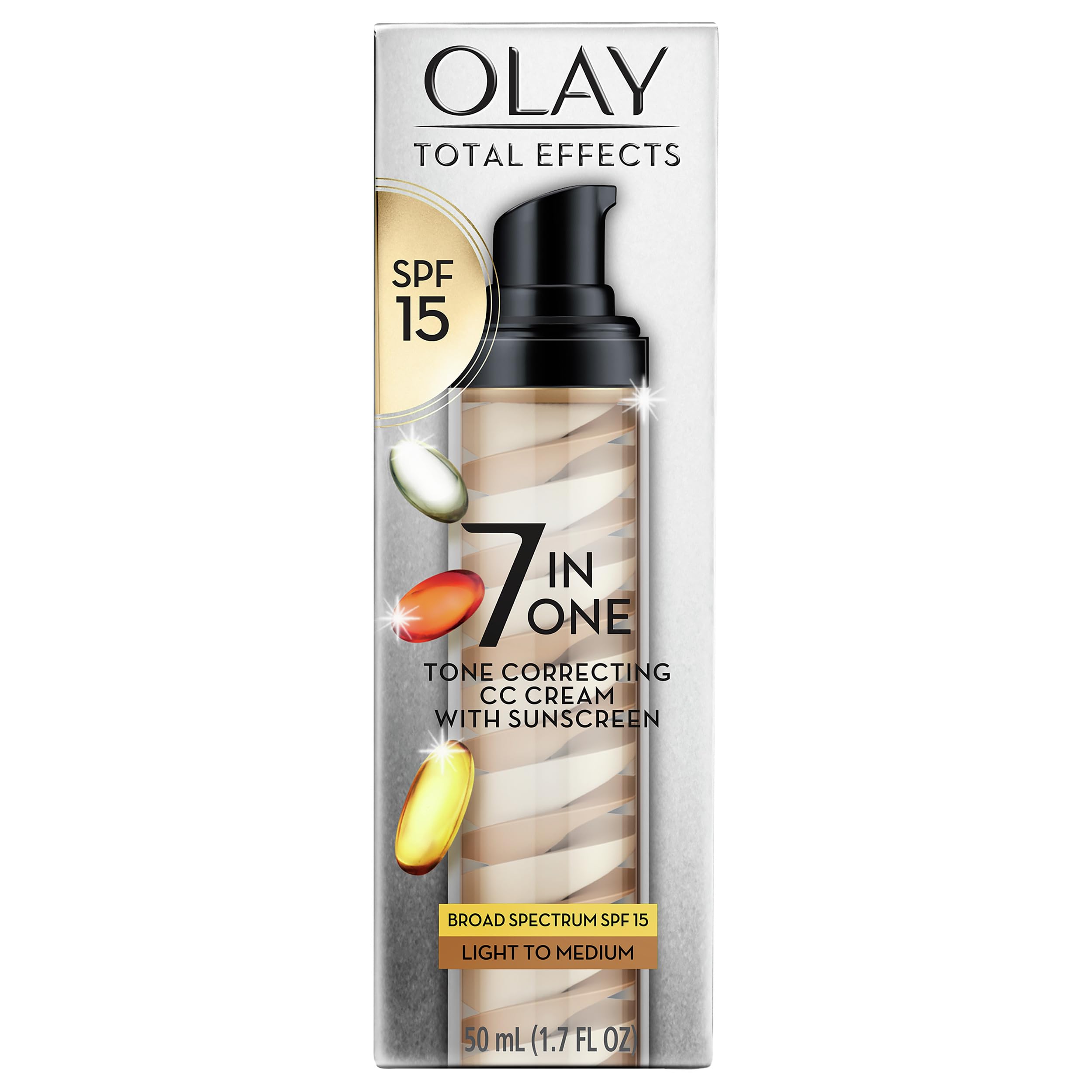 Olay Total Effects Tone Correcting Face Moisturizer SPF 15 Light to Medium Tone Correcting Face Moisturizer Sunscreen 1.
